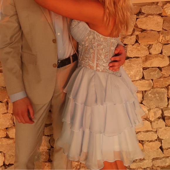 SHERRI HILL CORSET RUFFLE HOMECOMING DRESS - Picture 10 of 10